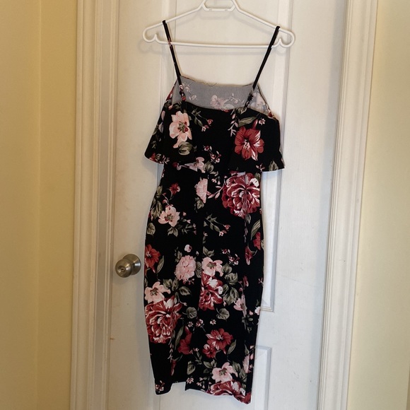 Floral Fitted Casual Cocktail Day Dress - Picture 6 of 11